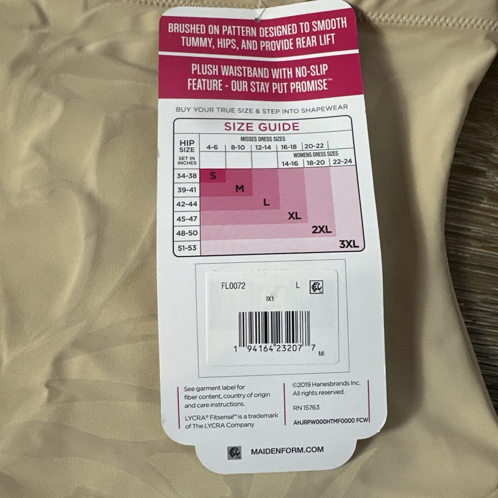 Maidenform Flexees Shapewear L High Waist Thigh Slimmer Sculpt Ultra Firm - Picture 2 of 5